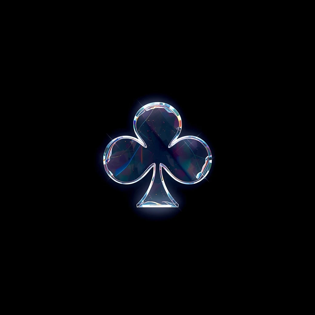 The Ace of Clubs sign in translucent glass
